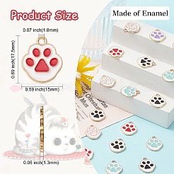 50Pcs 5 Colors Alloy Enamel Pendants&nbsp;ENAM-CJ0004-27