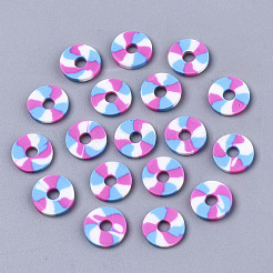 Handmade Polymer Clay Beads Strands&nbsp;CLAY-R091-8mm-01
