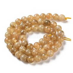 Natural Yellow Garnet Beads Strands&nbsp;G-Z129-C01-7mm-01