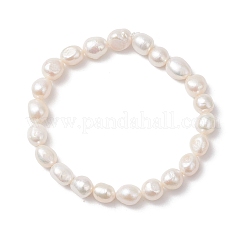 Natural Cultured Freshwater Pearl Beads Stretch Bracelets for Women&nbsp;BJEW-JB12864