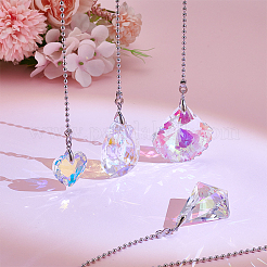 4Pcs Glass Charms Ceiling Fan Pull Chain Extenders&nbsp;HJEW-NB00262