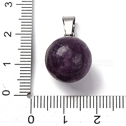 Round Natural Lepidolite Pendants&nbsp;G-Q434-20