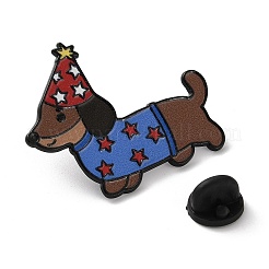 Dachshund with Birthday Hat Enamel Pins&nbsp;JEWB-Z048-08EB-04