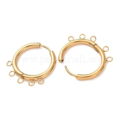 304 Stainless Steel Hoop Earring Findings&nbsp;STAS-D183-02C-G