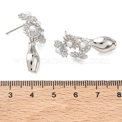 Brass Stud Earrings for Women&nbsp;EJEW-A168-12P