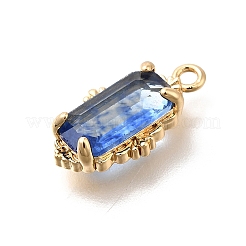 Brass Glass Charms&nbsp;KK-U061-10G-02