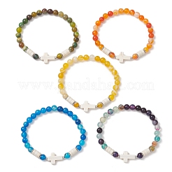 Gemstone Beaded Stretch Bracelets for Women Men&nbsp;BJEW-JB13649