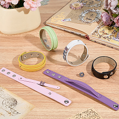 6Pcs 6 Colors PU Leather Cord Bracelets&nbsp;BJEW-CL0001-33