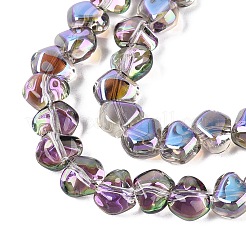 Electroplate Transparent Glass Beads Strands&nbsp;EGLA-Q133-01A-07