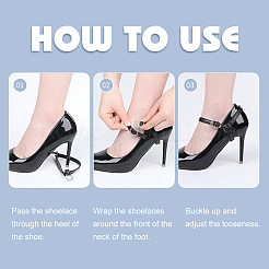 4 Sets 2 Styles Imitation Leather Anti-Loose High-heeled Shoe Laces&nbsp;AJEW-FG0003-42