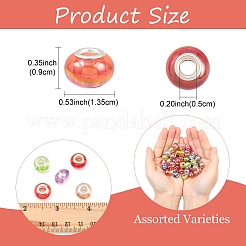 50Pcs UV Plating Resin European Beads&nbsp;RESI-YW0005-81