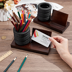 Rubber Tire Shaped Pen Holder&nbsp;AJEW-WH0248-988A