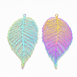 Ion Plating(IP) 201 Stainless Steel Filigree Big Pendants&nbsp;STAS-S108-85