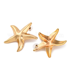 Alloy Starfish Stud Earrings for Women&nbsp;EJEW-U028-04G