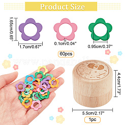 60Pcs Alloy Knitting Stitch Marker Rings&nbsp;FIND-NB0003-47