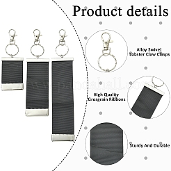 3Pcs 3 Style Polyester Ribbon Pin Display Keychains&nbsp;KEYC-YW00250