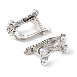 Brass Criss Cross Hoop Earring Findings&nbsp;ZIRC-L097-056P