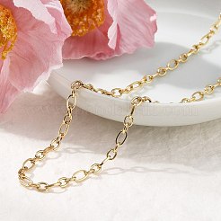 3.5MM 304 Stainless Steel Oval Link Chain Necklaces&nbsp;NJEW-T016-08G