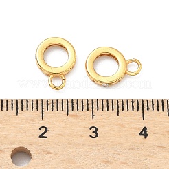 Brass Micro Pave Clear Cubic Zirconia Tube Bails&nbsp;KK-H532-42G