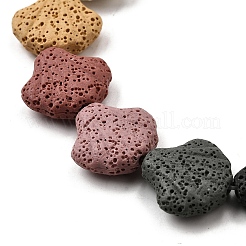 Dyed Natural Lava Rock Beads Strands&nbsp;G-A264-A04-01A