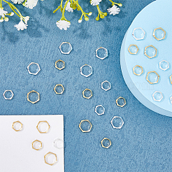 80Pcs 4 Style Brass Bead Frames&nbsp;KK-FH0005-32