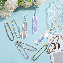 24Pcs 4 Colors Alloy Open Back Bezel Big Pendants&nbsp;FIND-CA0008-86