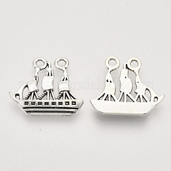 Tibetan Style Alloy Pendants&nbsp;TIBEP-T009-12AS-RS