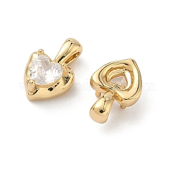 Brass Micro Pave Cubic Zirconia Charms&nbsp;KK-L260-11A-G