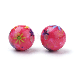 Opaque Printed Acrylic Beads&nbsp;X-MACR-S271-10mm-M