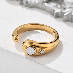 304 Stainless Steel Cuff Rings&nbsp;RJEW-Q011-04G-B