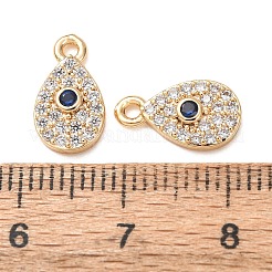 Brass Micro Pave Cubic Zirconia Charms&nbsp;CU-K002-01C-02