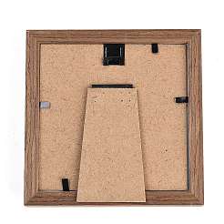 Natural Mixed Stone Chips Chips Tree of Life with Wooden Photo Frame Decorations&nbsp;DJEW-B013-04F
