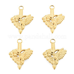 Ion Plating(IP) 201 Stainless Steel Pendant Rhinestone Settings&nbsp;STAS-N098-245LG