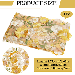 Polyester Silk Mesh Ruffle Edge Trim&nbsp;DIY-WH20007-407A