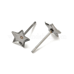 Tarnish Resistant Earring Cabochon Settings 304 Stainless Steel Ear Studs Blank Settings&nbsp;STAS-Q170-10