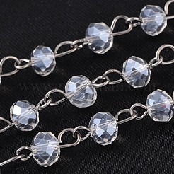 Handmade Glass Beaded Chains for Necklaces Bracelets Making&nbsp;AJEW-JB00132