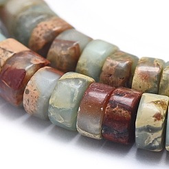 Natural Aqua Terra Jasper Beads Strands&nbsp;G-I213-08-6mm