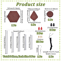 DIY Wood & Aluminium Round Tube Wind Chime Making Kits&nbsp;DIY-PH0023-72B