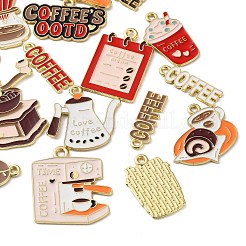 Coffee Alloy Enamel Pendants&nbsp;AL-K001-02