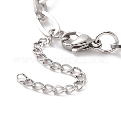 Non-Tarnish 304 Stainless Steel Cable Chain Bracelet for Men Women&nbsp;BJEW-E031-05B-P