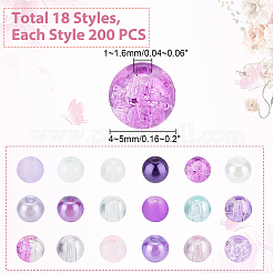 Transparent & Spray Painted Crackle & Imitation Jade Glass Beads&nbsp;GLAA-PH0003-47A