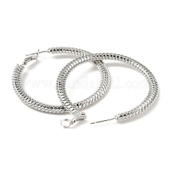Brass Chain Wrap Big Hoop Earrings for Women&nbsp;EJEW-A070-04P