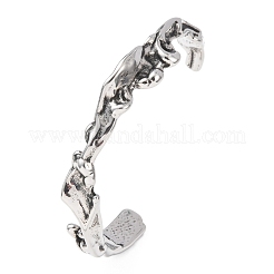 Retro 316 Surgical Stainless Steel Cuff Bangles&nbsp;BJEW-C142-06AS