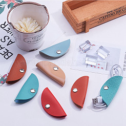 Earphone Leather Cable Winder&nbsp;AJEW-WH0079-E