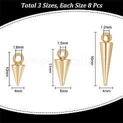 24Pcs 3 Style Brass Charms&nbsp;KK-UN0001-43