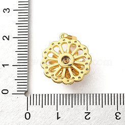 Brass Micro Pave Cubic Zirconia Pendants&nbsp;KK-P320-04D-G