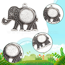 DIY Blank Dome Elephant Pendant Making Kit&nbsp;DIY-PH0013-41