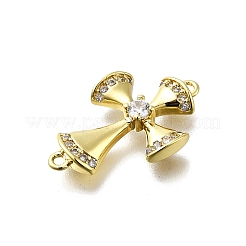 Brass Micro Pave Cubic Zirconia Pendants&nbsp;KK-K400-40G