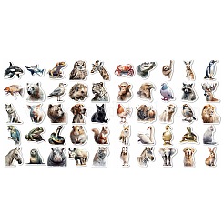 50Pcs Animal PVC Self-Adhesive Cartoon Stickers&nbsp;STIC-B001-04