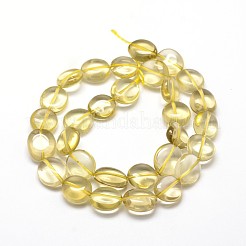Natural Lemon Quartz(Heated) Gemstone Nuggets Bead Strands&nbsp;G-J336-25